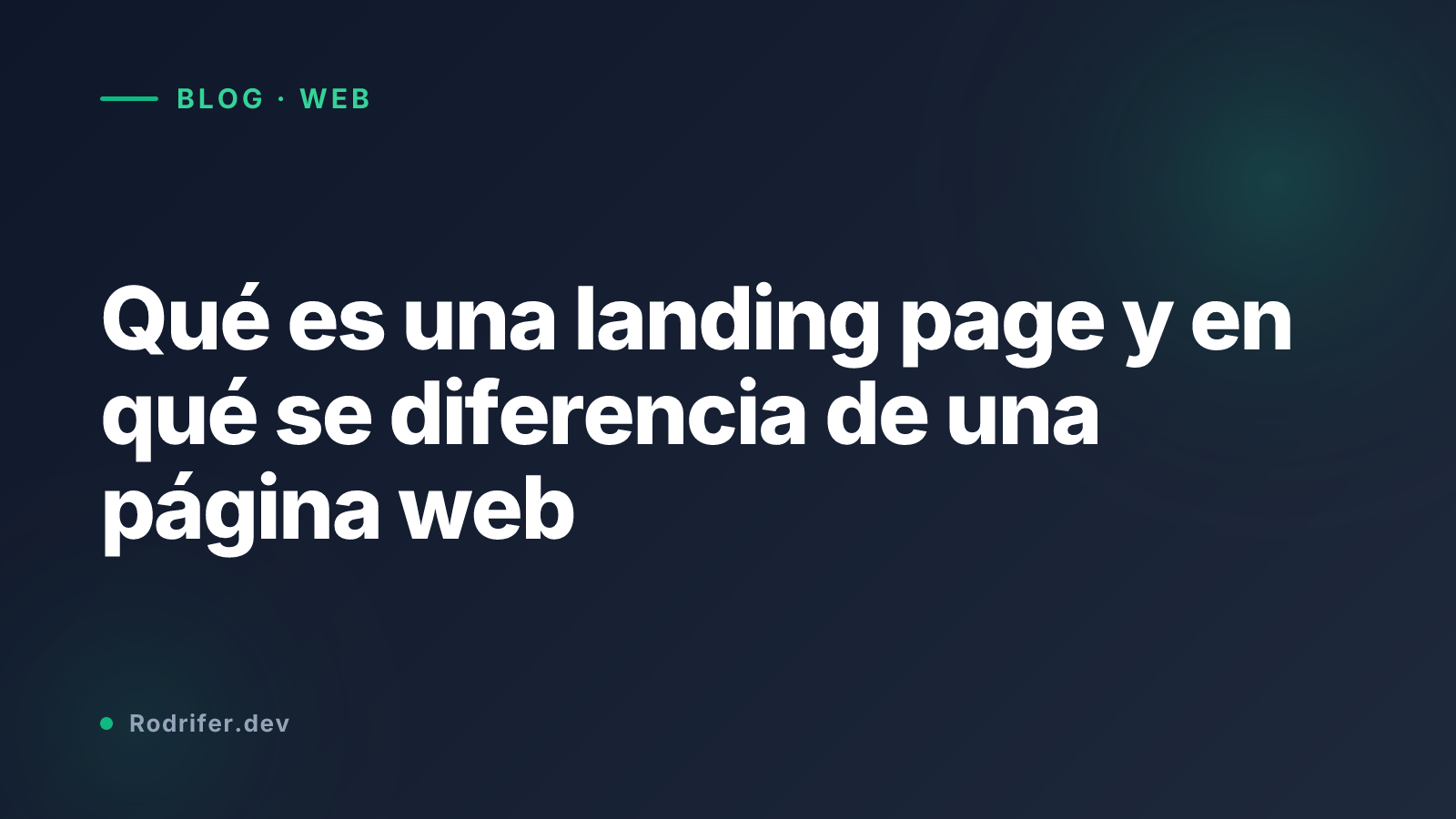 Qué es una landing page y en qué se diferencia de una página web